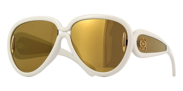 Loewe LW40132I Paula's Ibiza Sunglasses in White Gold Mirror