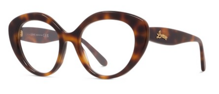 Loewe LW50088I Curvy Cat Eye Frames in Havana Brown