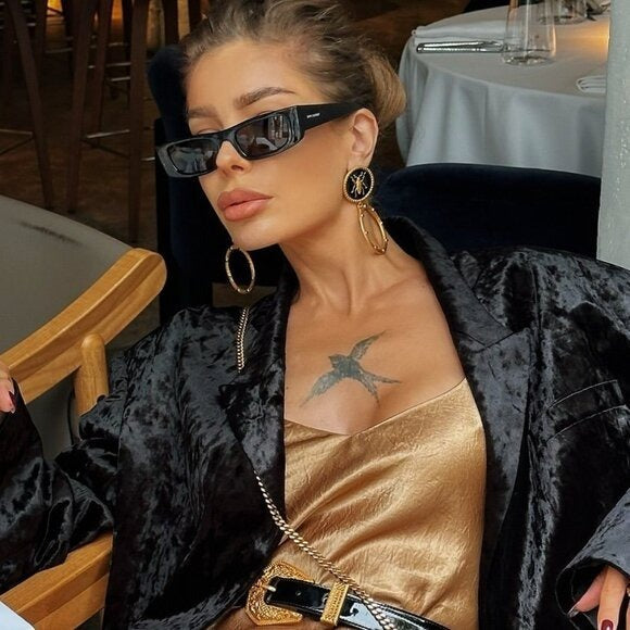 Saint Laurent SL553 Gafas de sol delgadas en negro