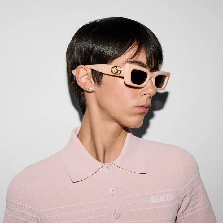 Gucci GG1827S Thick Rim Cat Eye Sunglasses in Pink