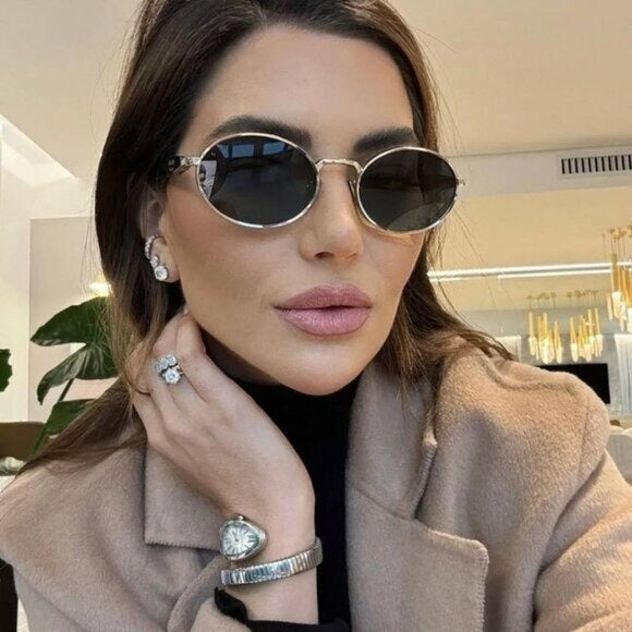 Prada PR65ZS Oval Sunglasses in Grey Lens – Designer Daydream