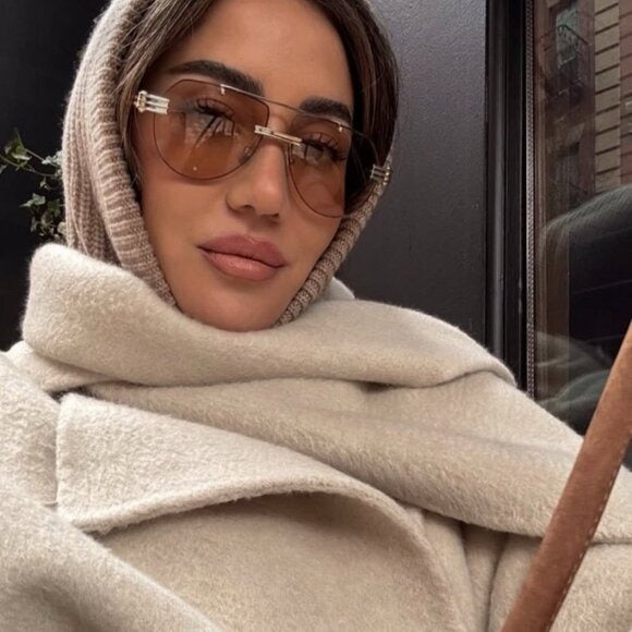 Bottega Veneta BV1342S Aviator Sunglasses in Tinted Lens