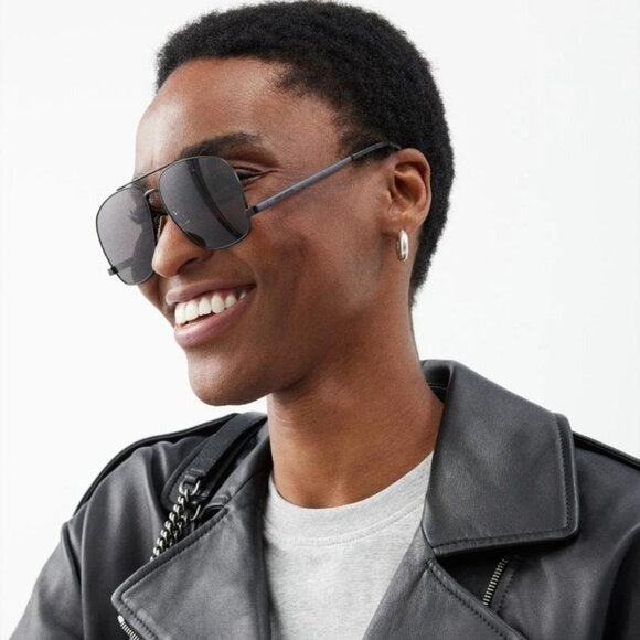 Saint Laurent SL653 Leon Aviator Sunglasses in Black