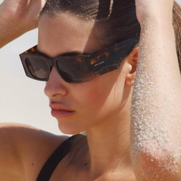 Saint Laurent SL654 Sunglasses in Havana Brown – Designer Daydream
