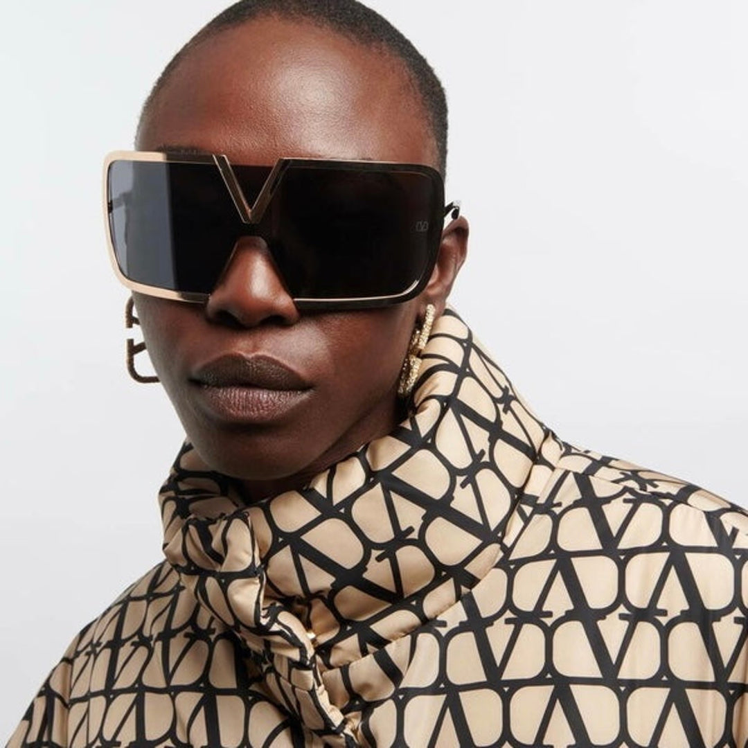 Valentino VLS120-A V-Romask Dark Grey Mask Sunglasses