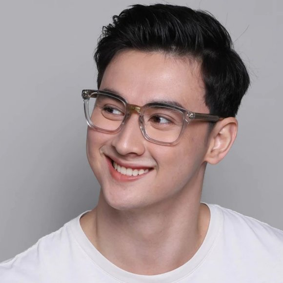 Gucci GG0184O Grey Clear Square Frames