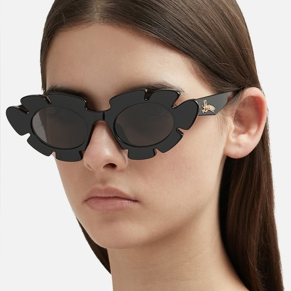 Loewe LW40088U Flower Sunglasses in Black