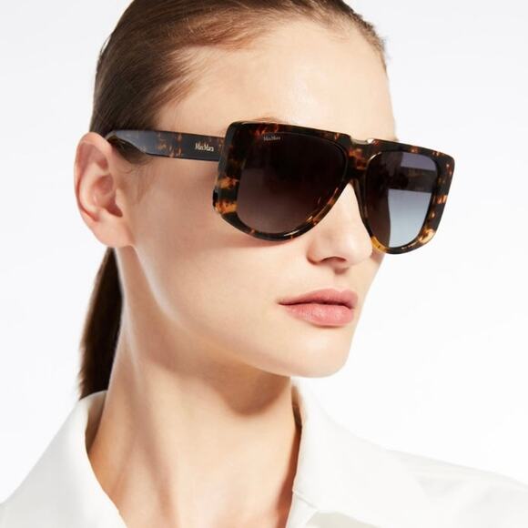Max Mara MM0075 Spark1 Oversized Sunglasses in Havana Brown