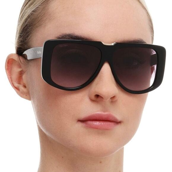 Max Mara MM0075 Spark1 Oversized Sunglasses in Black