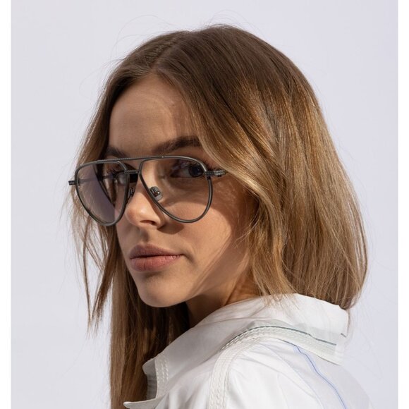 Valentino VLX133-B Ruthenium Silver Pilot Frames