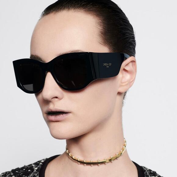 Dior DiorNuit S1I Oversized Sunglasses in Black Pink