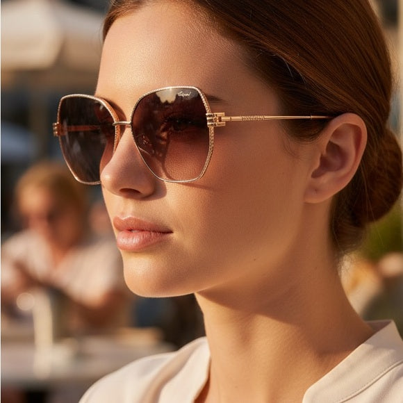 Chopard Gafas de sol con espejo dorado Cannes de edición limitada