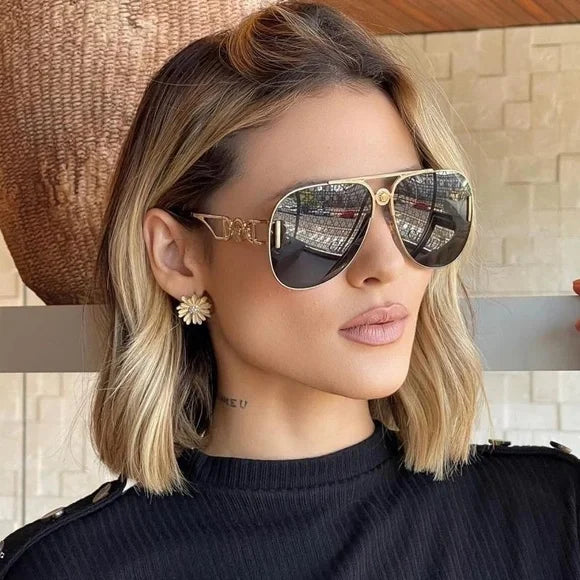 Versace VE2255 Medusa Ultra Oversized Aviator in Grey