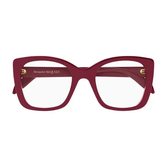 Alexander McQueen AM0351O Burgundy Oversized Frames