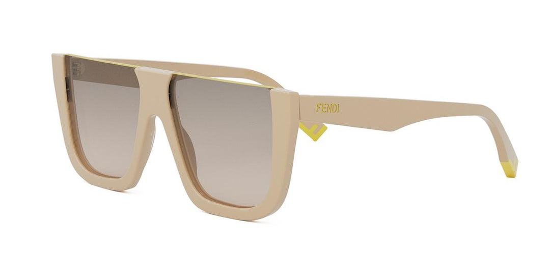 Fendi cut sunglasses in nude with square frames and tinted lenses