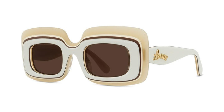 Loewe LW40139U Layered Sunglasses in Ivory Brown