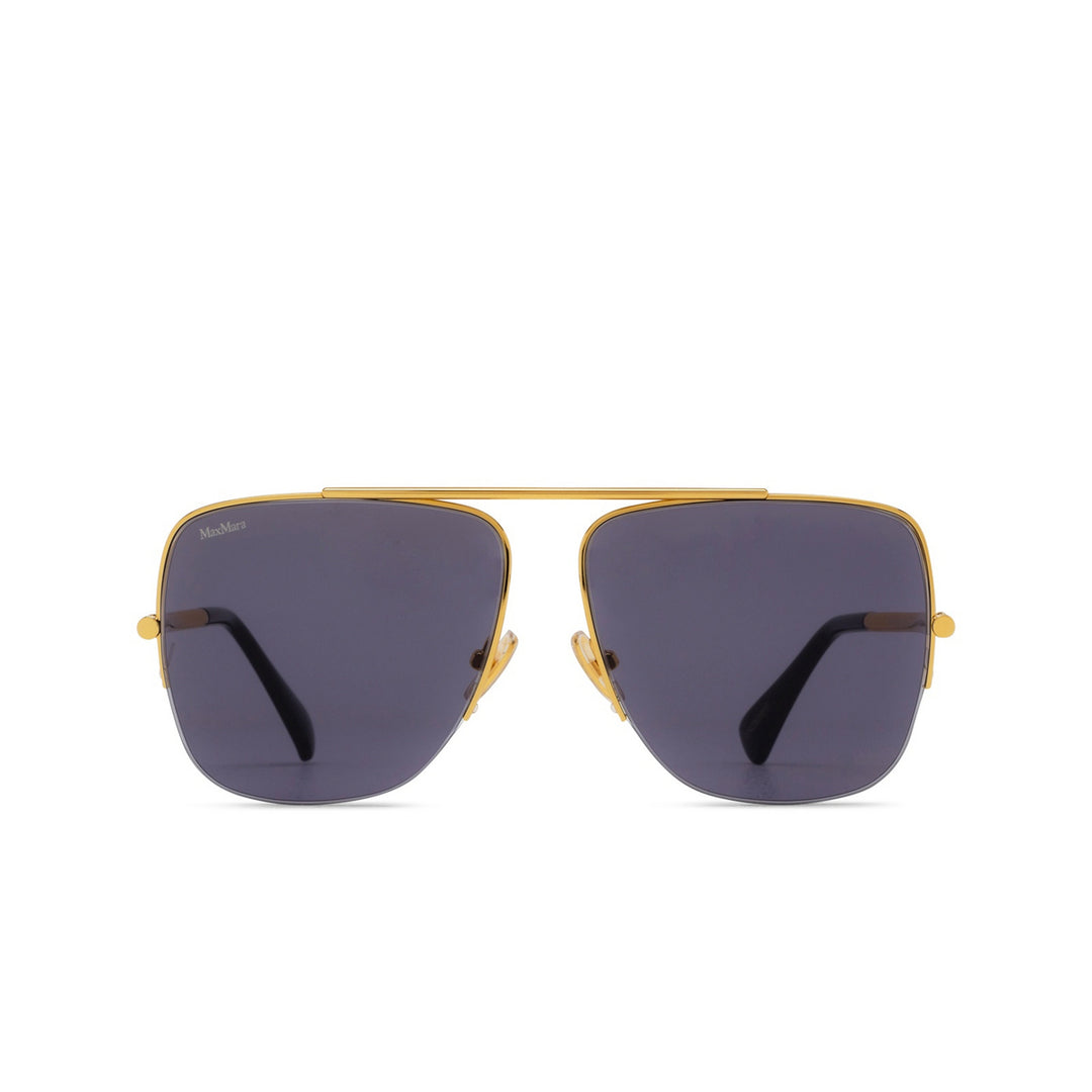 Max Mara MM0121 Aviator Sunglasses in Gold Blue