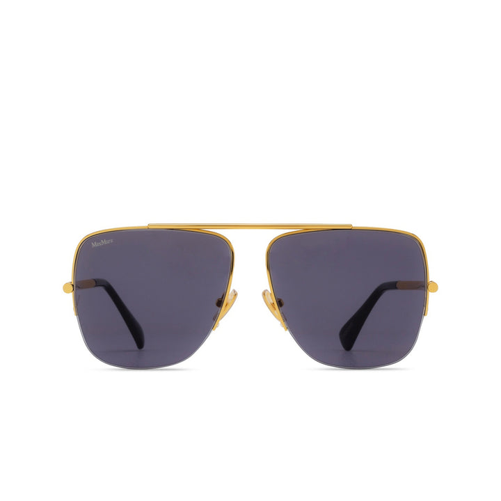 Max Mara MM0121 Aviator Sunglasses in Gold Blue