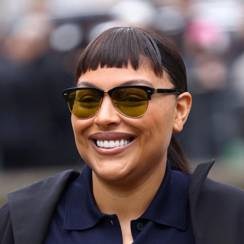 Miu Miu MU09ZS Black Green Lens Sunglasses