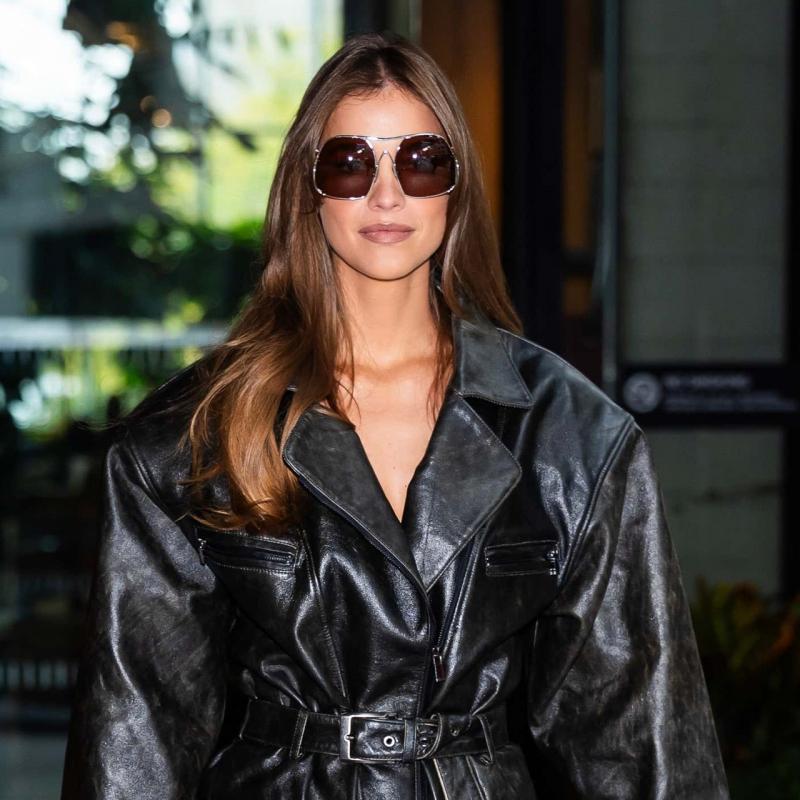 Miu Miu MU A55S Silver Oversized Aviator Sunglasses