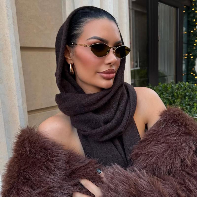 Miu Miu MU56ZS Sunglasses in Gold Brown