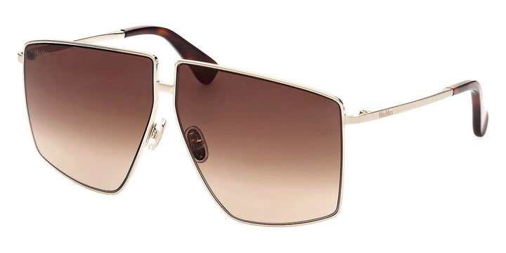 Max Mara MM0026 Lee square sunglasses, gold-tone frame and brown gradient lenses