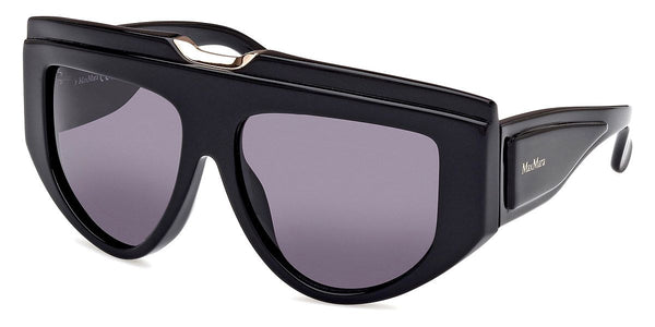 Max Mara MM0083 Oversized Sunglasses in Black | Designer Daydream