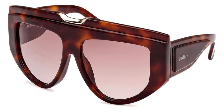 Max Mara MM0083 Oversized Sunglasses in Havana Brown