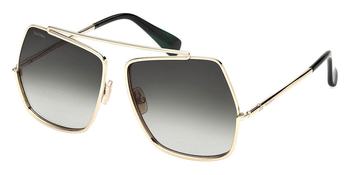 Max Mara MM0102 Sunglasses in Gold Green