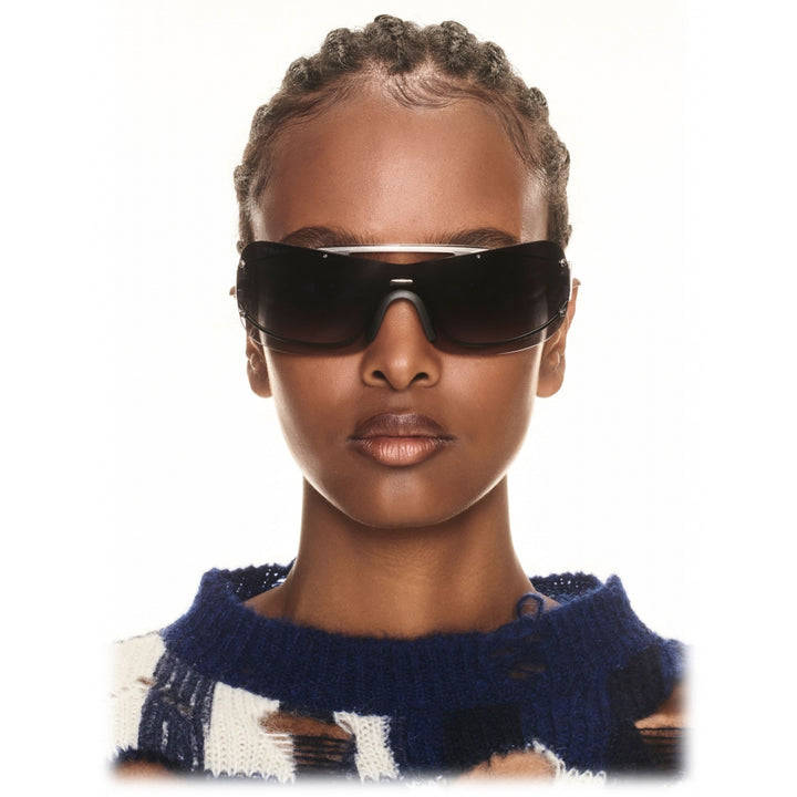 Off White Big Wharf Mask Sunglasses in Grey