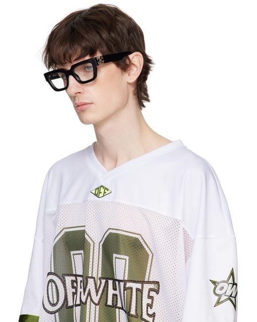 Off White Style 8E Eyeglasses Frames in Black