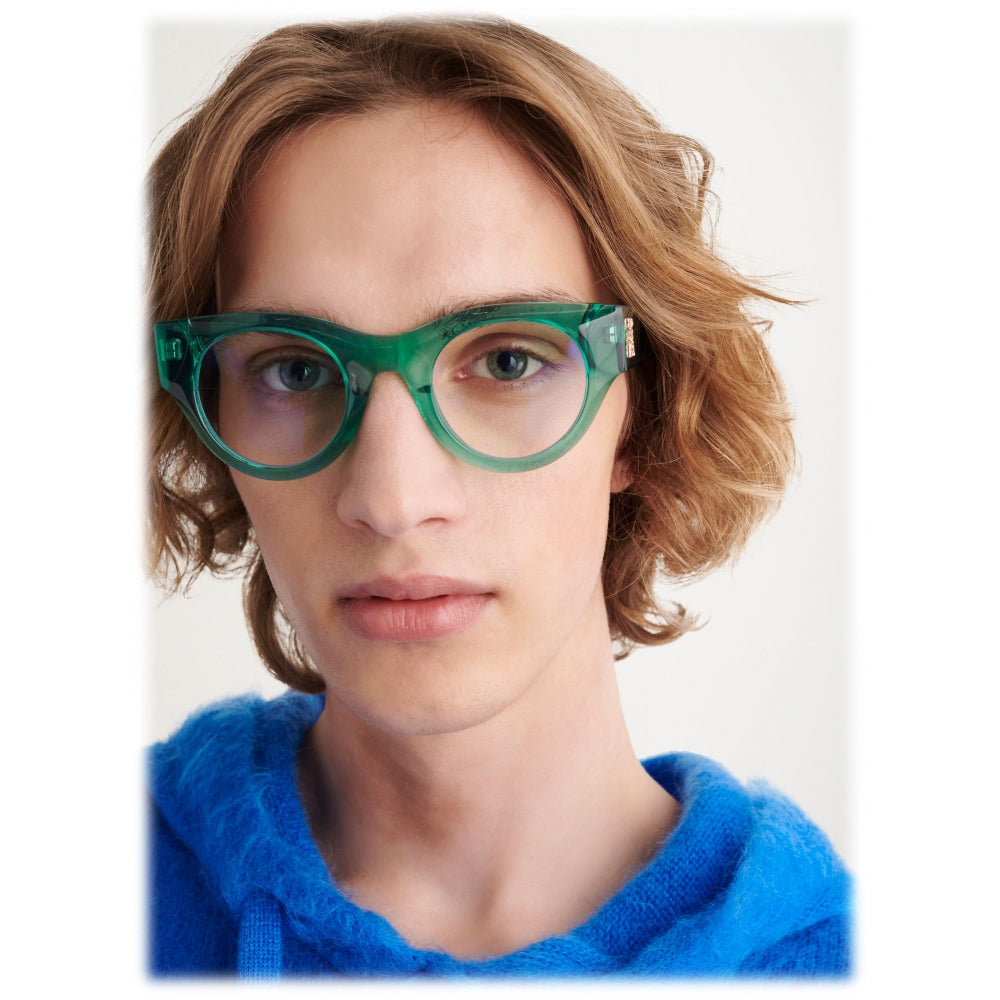 Off White Style 13 Frames in Crystal Green