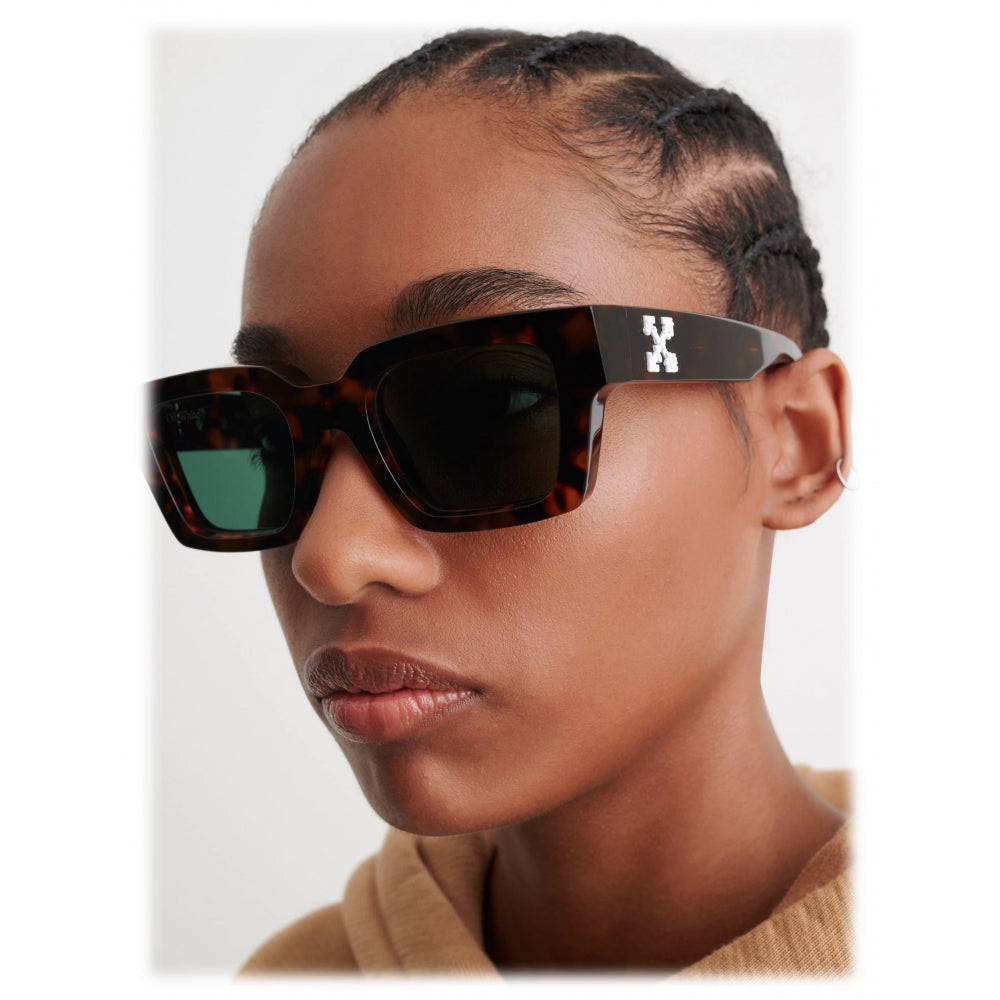 Off White Virgil Sunglasses in Havana Brown