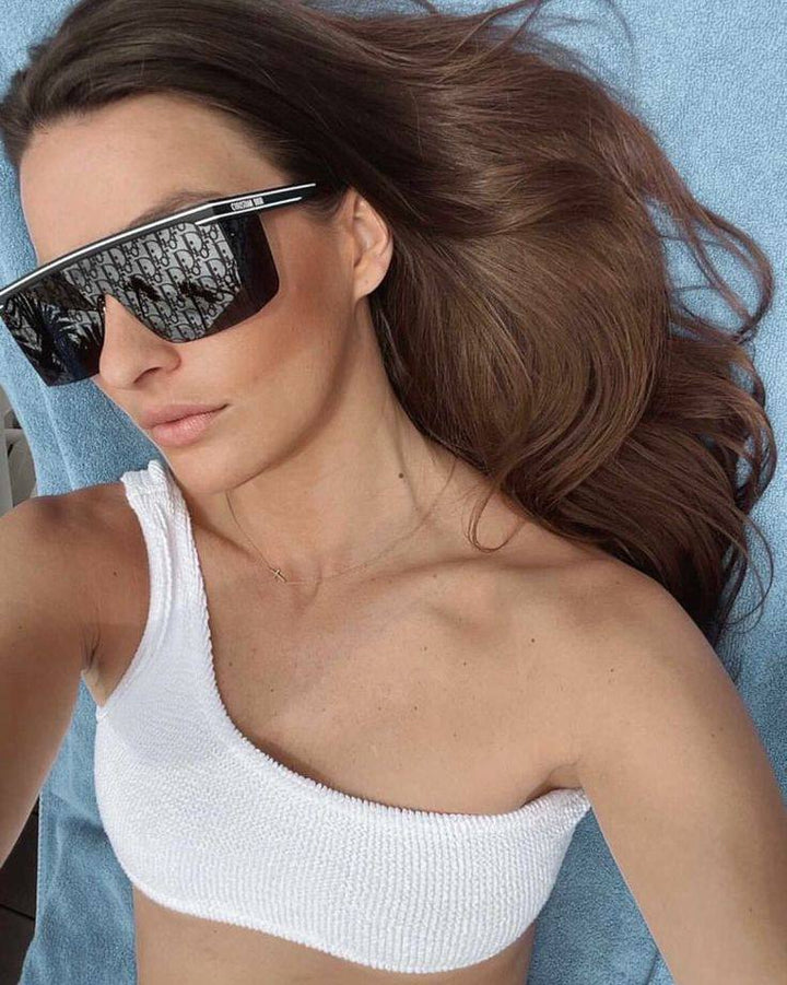 Dior DiorClub M1U Mask Sunglasses in Navy Blue Mirror