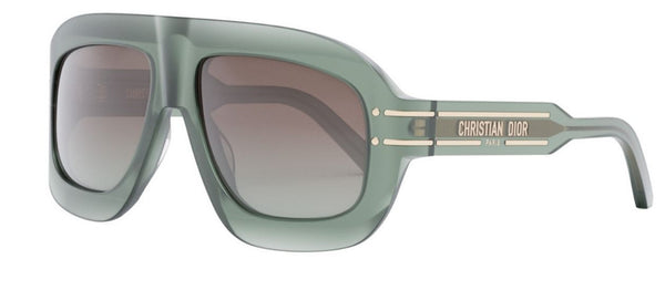 Dior Signature M1U Mask Sunglasses in Transparent Green