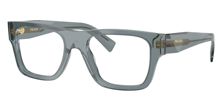 PR C01V Square Eyeglasses Frames in Transparent Ocean