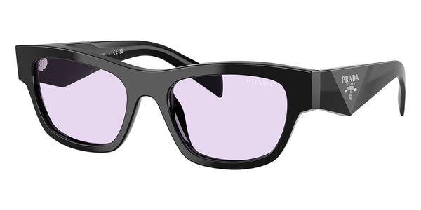 Prada PR B09S Sunglasses in Black Purple Lens