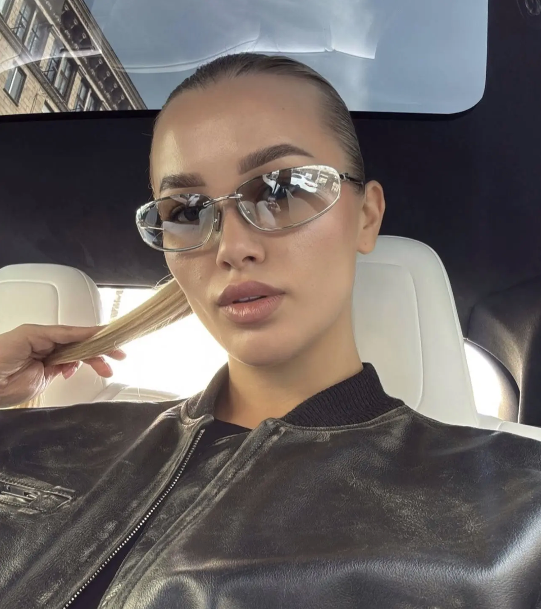 Miu Miu MU A50S Silver Mirror Wrap Sunglasses
