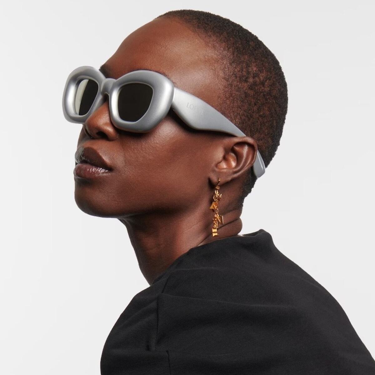 Loewe LW40117I Inflated Sunglasses in Silver Mirror – Designer