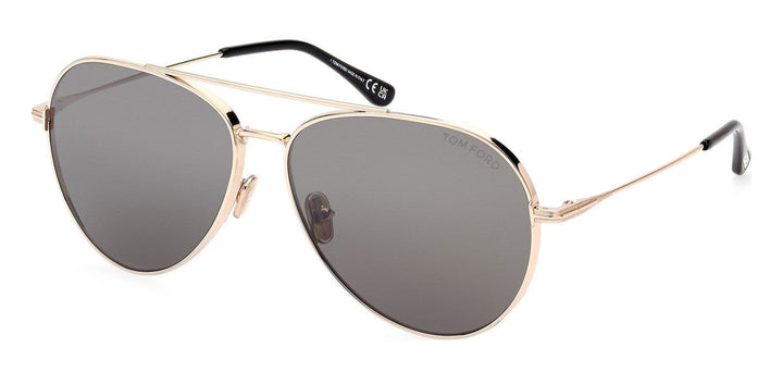 Tom Ford Dashel FT0996 Aviator Sunglasses in Rose Gold Grey