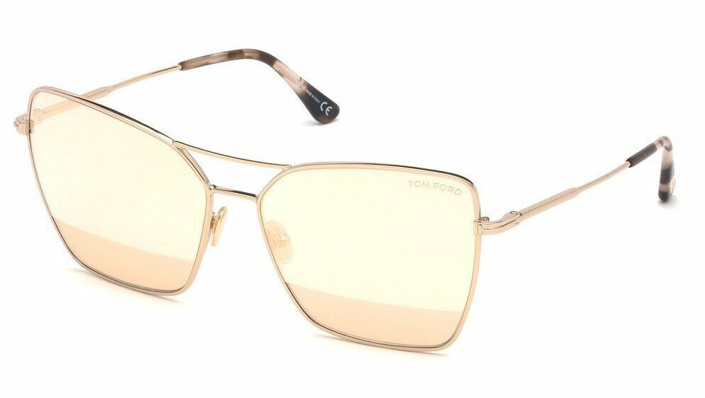Tom Ford Sye FT0738 Gold Mirror Aviator Sunglasses