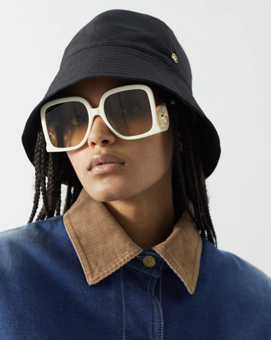 Gucci GG1326S Oversized Square Sunglasses in Ivory – Designer Daydream Gucci GG1326S Oversized Square Sunglasses in Ivory – Designer Daydream