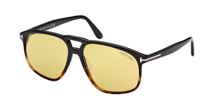 Gafas de sol estilo ojo de gato de metal Elise de Tom Ford en oro rosa