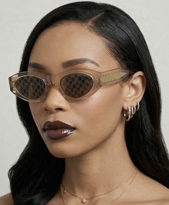 Gafas de sol con montura gruesa en marrón Gucci GG1338SK