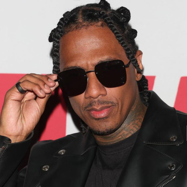 Saint Laurent SL312M Metal Logo Square Sunglasses in Black