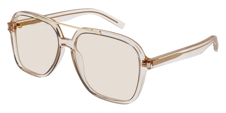 Saint Laurent SL545 Aviator Sunglasses in Transparent Beige