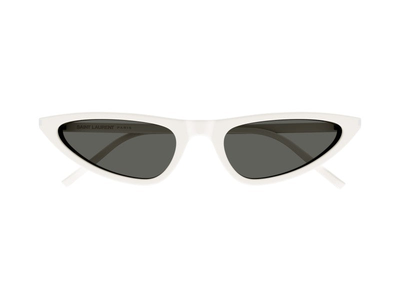 Saint Laurent SLM95/F Gafas de sol estilo ojo de gato con montura gruesa en oro negro
