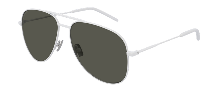 Saint Laurent CLASSIC11 Aviator Sunglasses in White  display picture 2