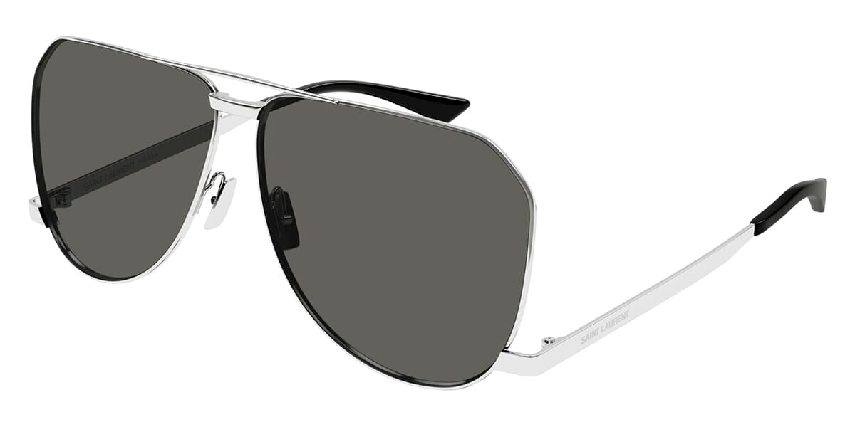 Saint Laurent SL690 Dust Aviator Sunglasses in Silver Grey