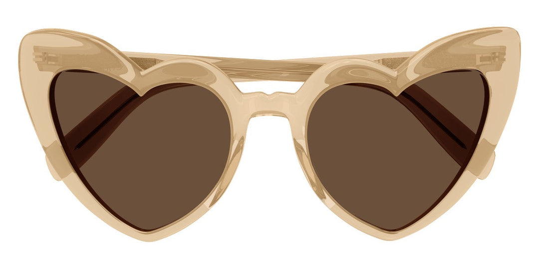 Saint Laurent SL181 Loulou Heart Sunglasses in Nude